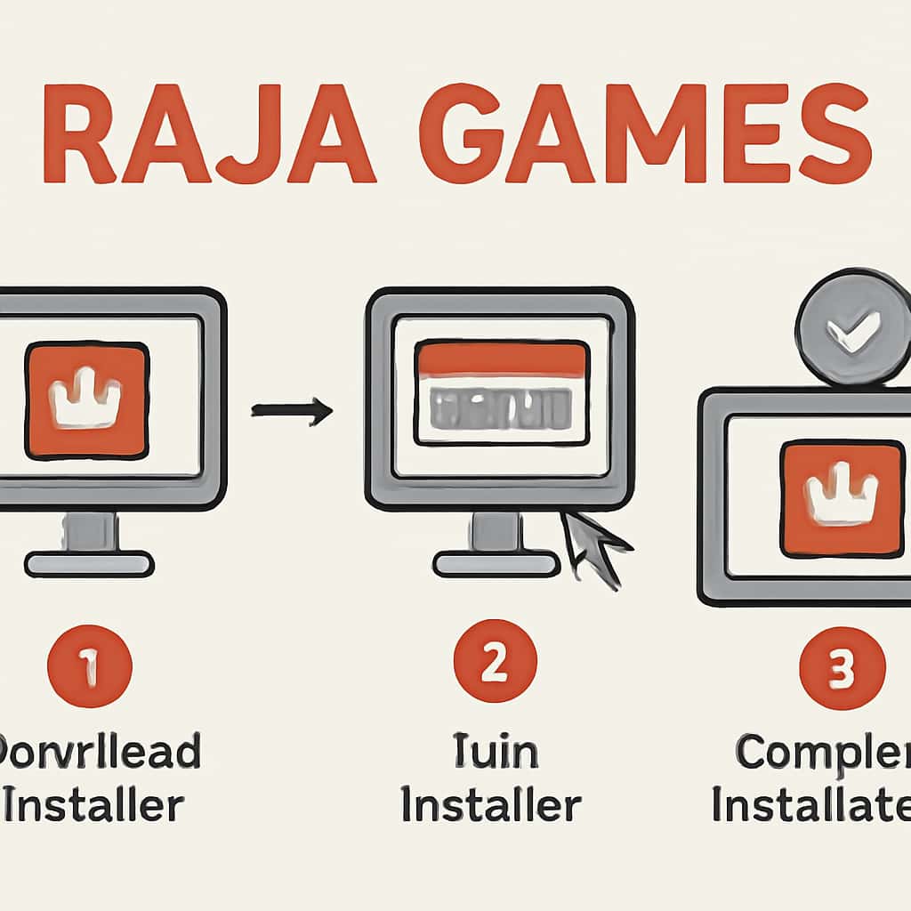 Diagram of the installation process for Raja Games