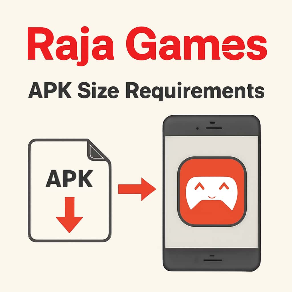 Diagram of Raja Games APK Size Requirements.