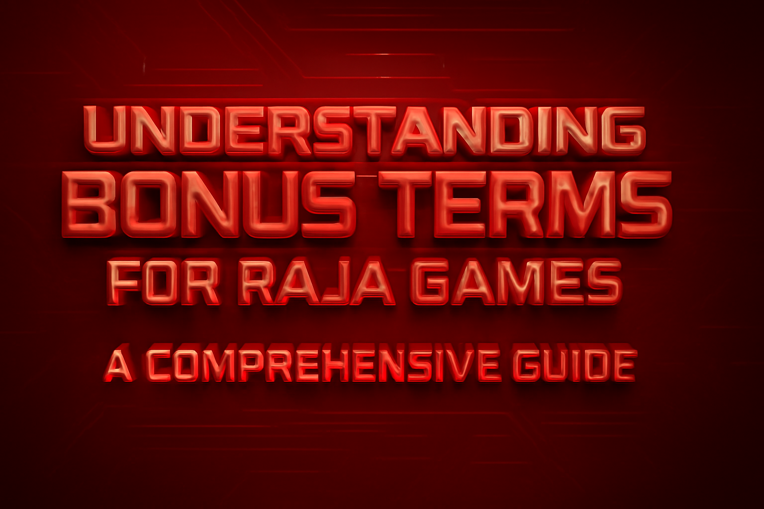 A neutral scene showcasing the requirements for Raja Games.