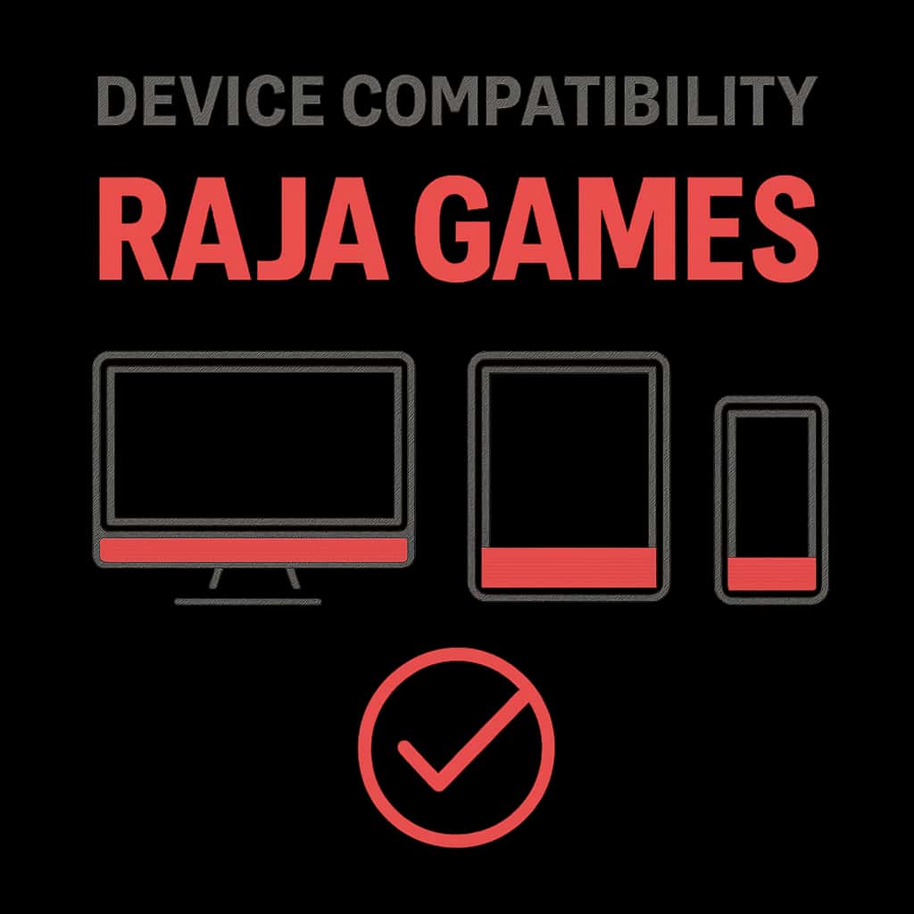 Diagram explaining Device Compatibility for Raja Games.