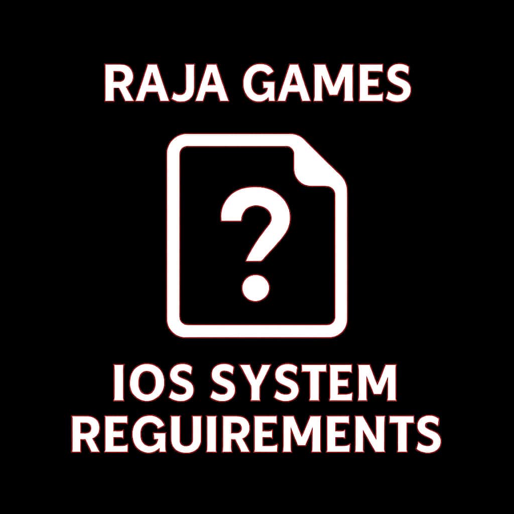 A badge design representing Raja Games iOS System Requirements with a focus on clarity.