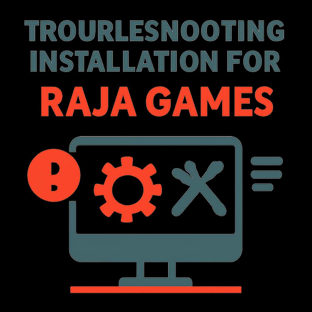 Diagram illustrating troubleshooting steps for Raja Games installation.