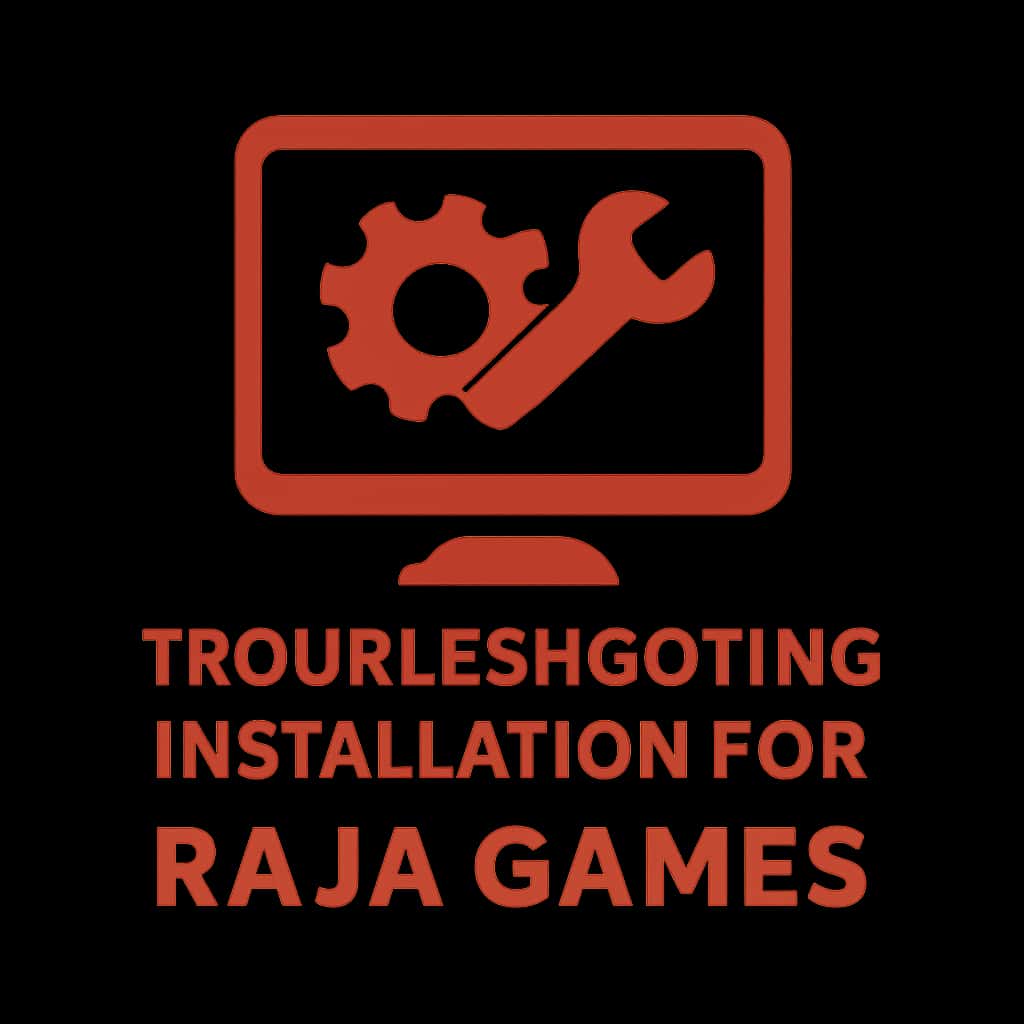 Icon representing troubleshooting for Raja Games installations.