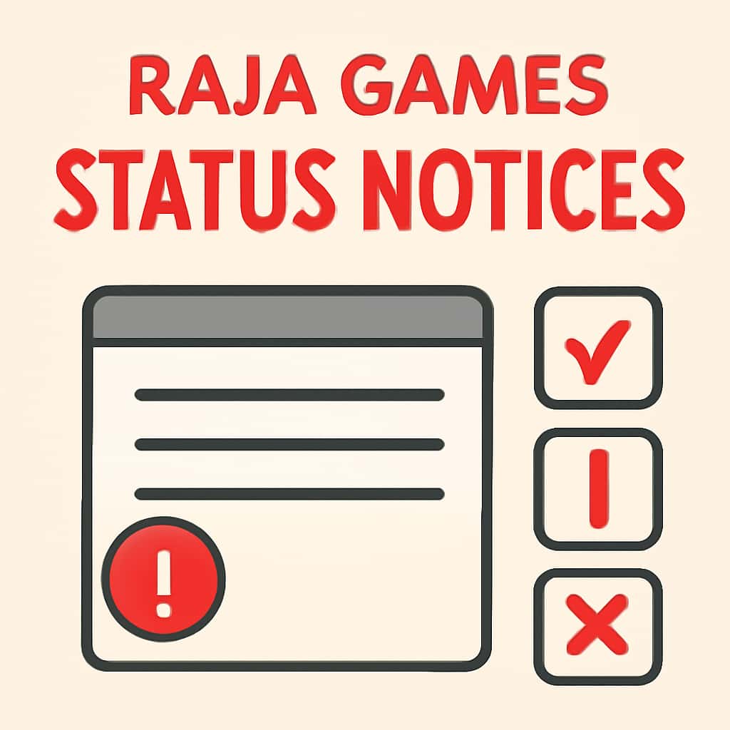 Diagram illustrating Raja Games status update process.