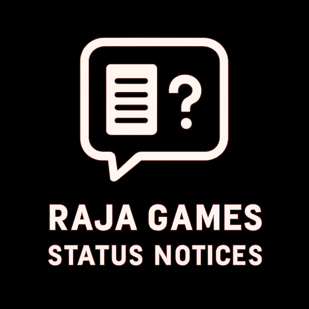 Icon representing Raja Games Status Notices.